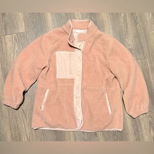 Pink Lily Soft Blush Sherpa-Lined Jacket